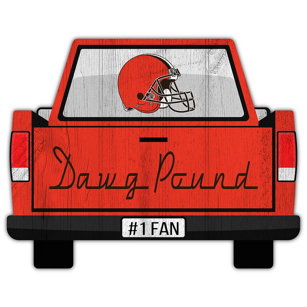 Cleveland Browns 12'' x 12'' Truck Back Décor