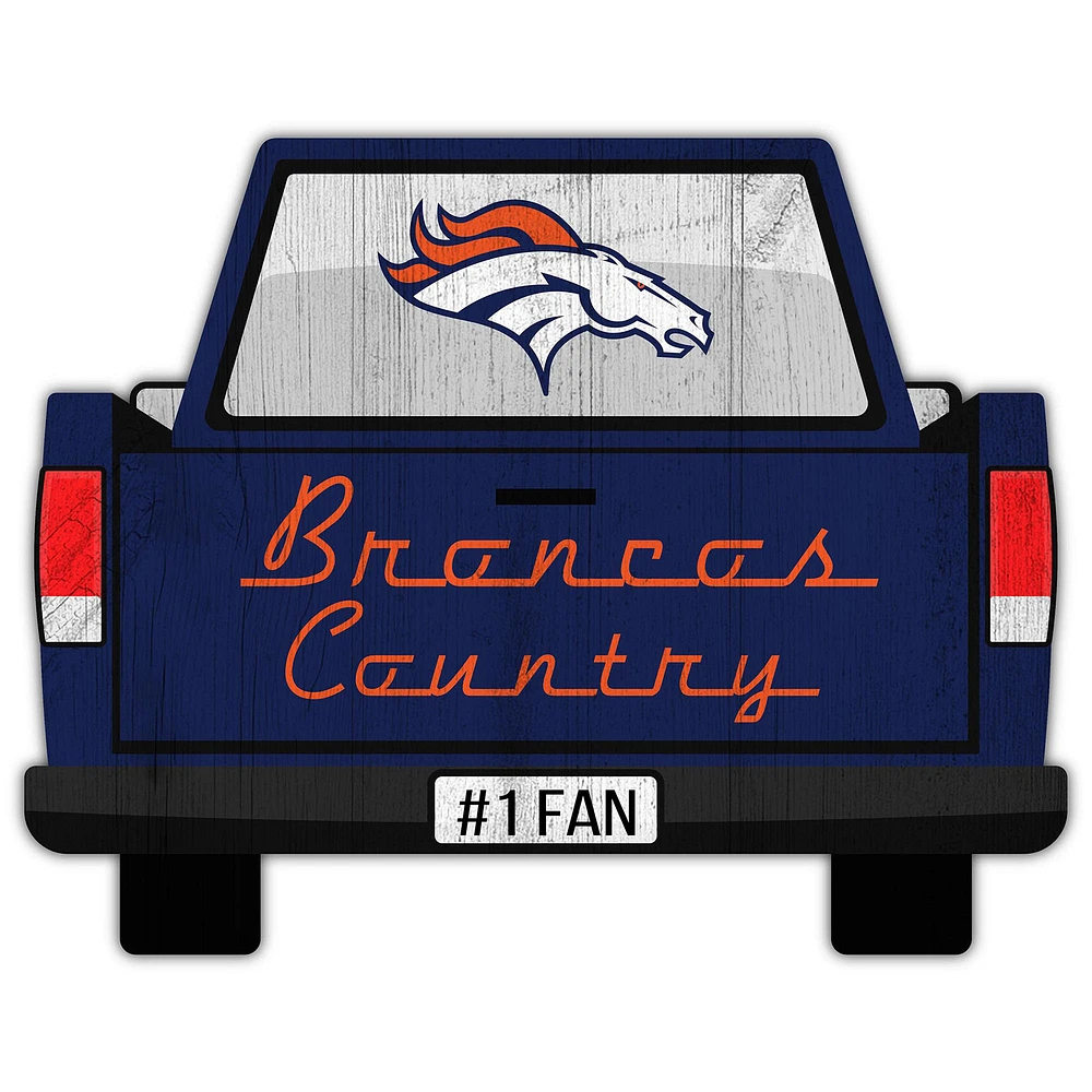 Denver Broncos 12'' x 12'' Truck Back Décor