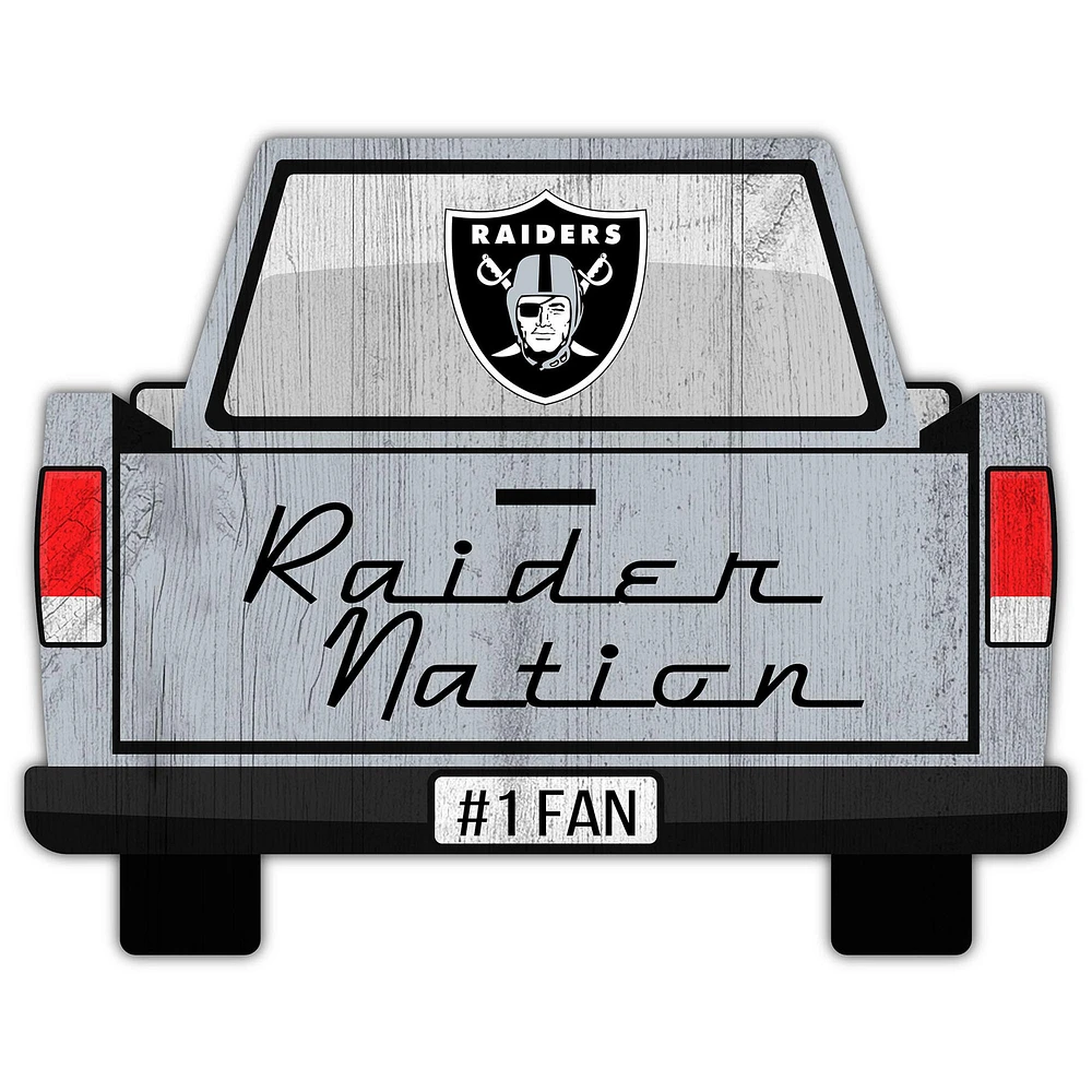 Las Vegas Raiders 12'' x 12'' Truck Back Décor
