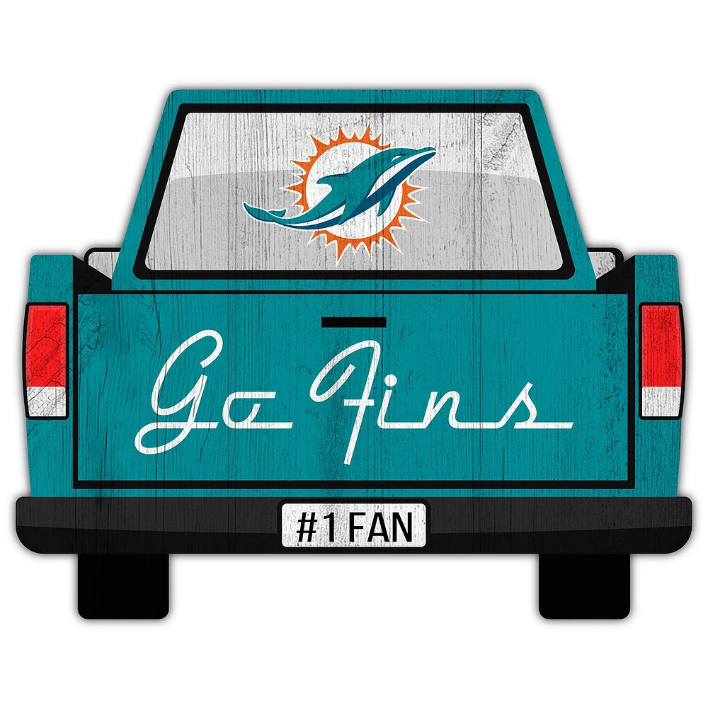 Miami Dolphins 12'' x 12'' Truck Back Décor