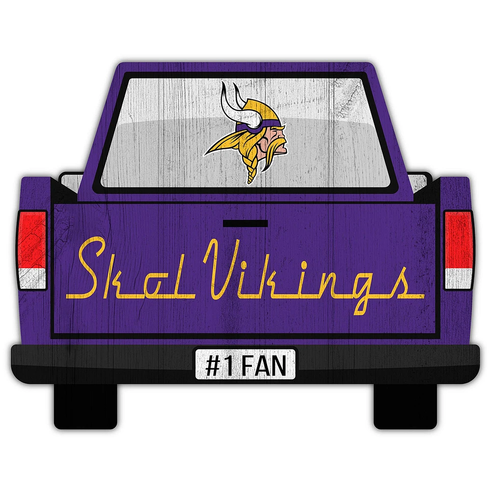 Minnesota Vikings 12'' x 12'' Truck Back Décor