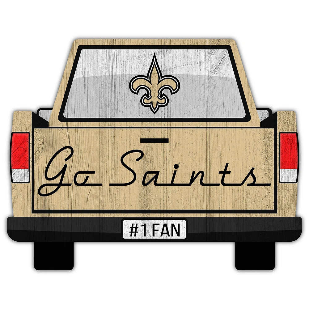 New Orleans Saints 12'' x 12'' Truck Back Décor