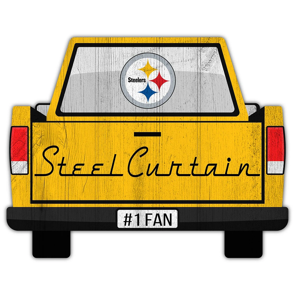 Pittsburgh Steelers 12'' x 12'' Truck Back Décor