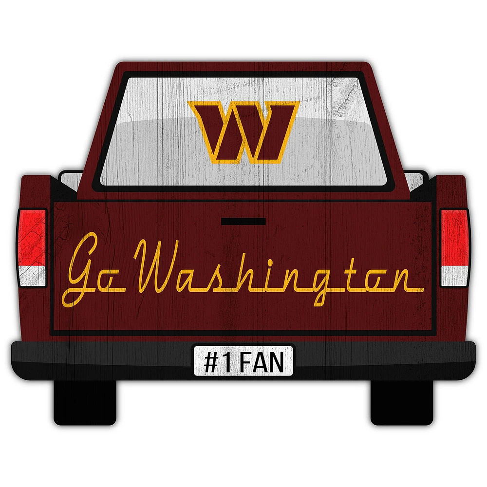 Washington Commanders 12'' x 12'' Truck Back Décor