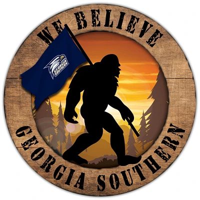 Georgia Southern Eagles 12'' We Believe Bigfoot Circle Sign