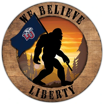 Liberty Flames 12'' We Believe Bigfoot Circle Sign