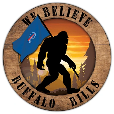 Buffalo Bills 12'' We Believe Bigfoot Circle Sign