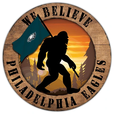 Philadelphia Eagles 12'' We Believe Bigfoot Circle Sign