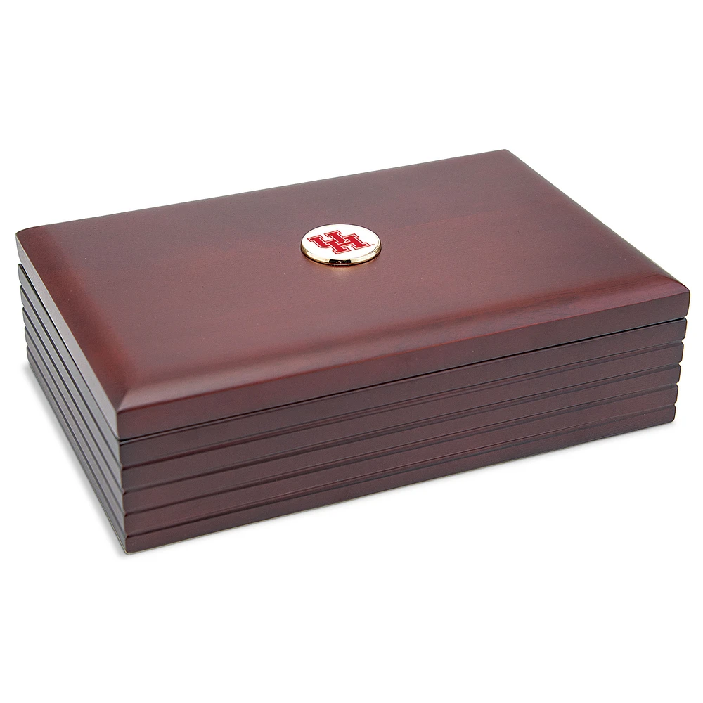 Brown Houston Cougars 6'' x 9'' Rosewood Desk Box
