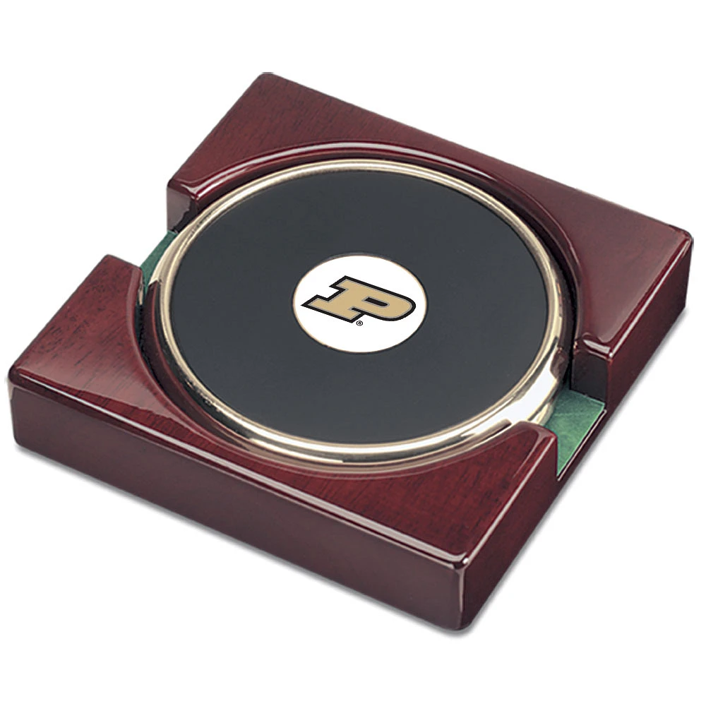 Gold Purdue Boilermakers Two-Piece Coaster Set