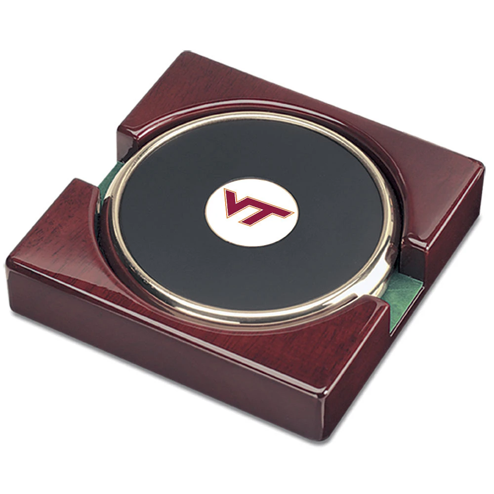 Gold Virginia Tech Hokies Two-Piece Coaster Set