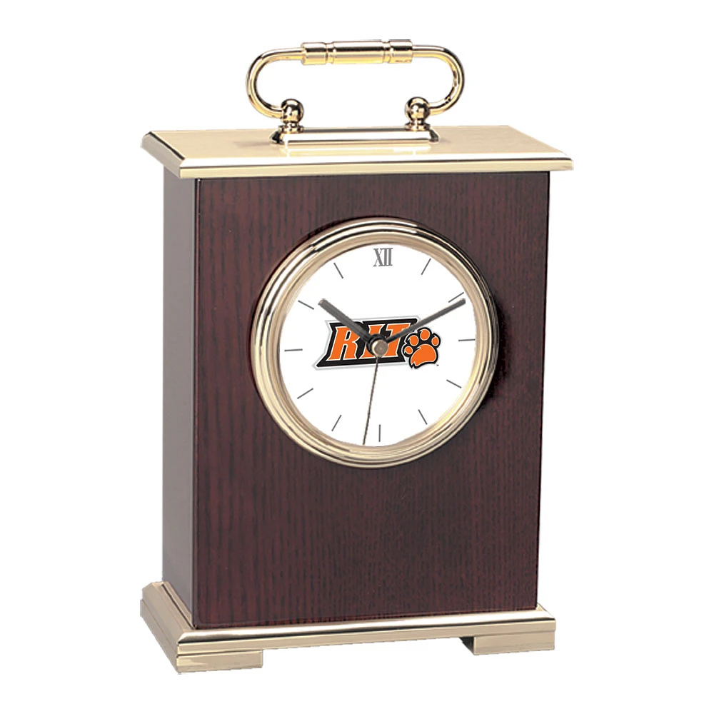 Rochester Institute of Technology Tigers Primary Team Logo Carriage Clock