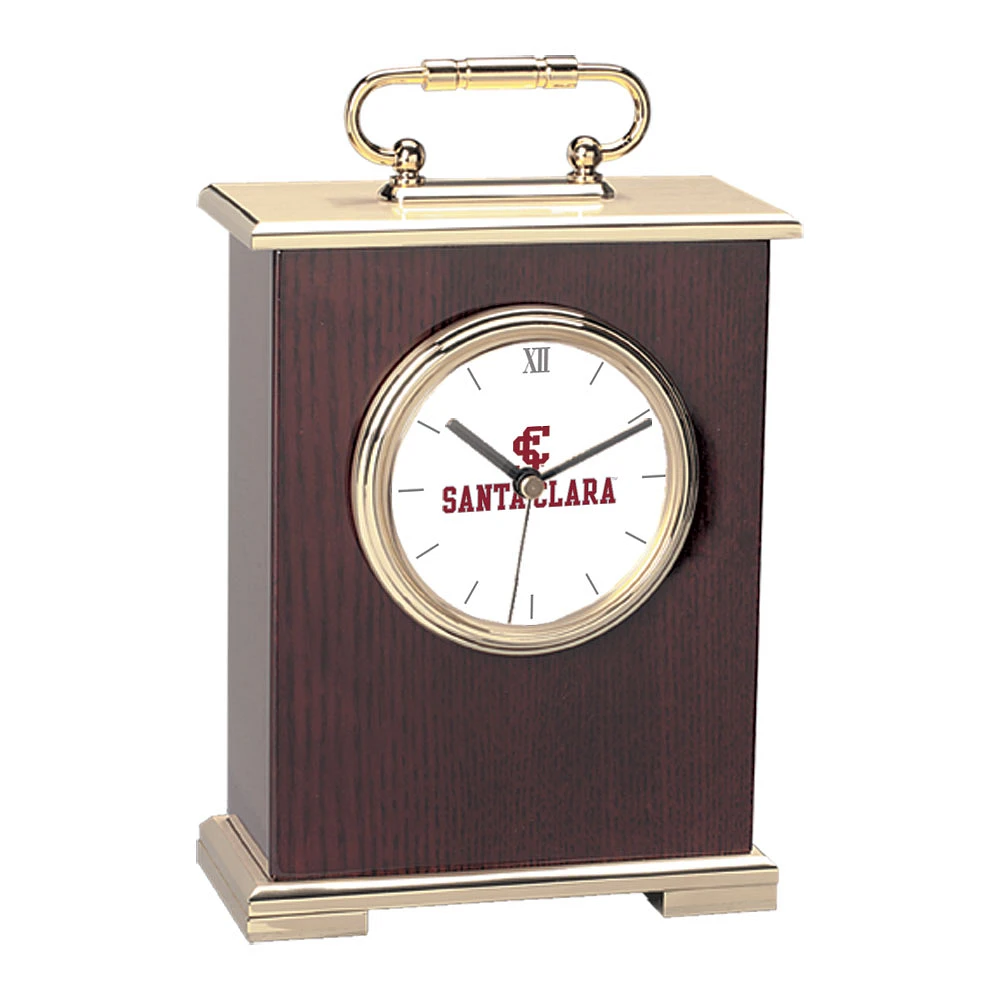 Santa Clara Broncos Primary Team Logo Carriage Clock