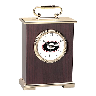 Georgia Bulldogs Primary Team Logo Carriage Clock