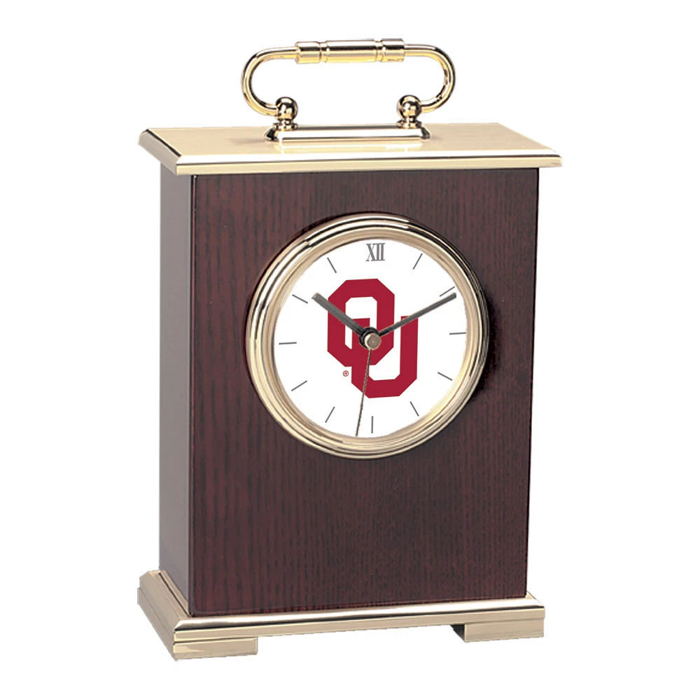 Oklahoma Sooners Primary Team Logo Carriage Clock