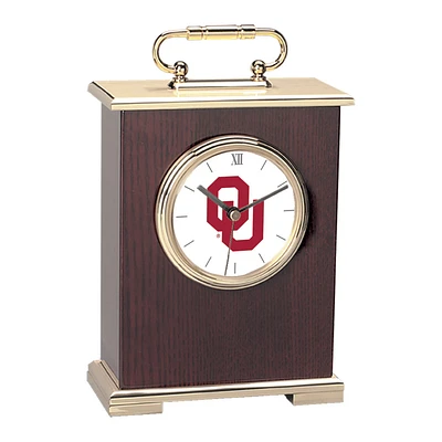 Oklahoma Sooners Primary Team Logo Carriage Clock