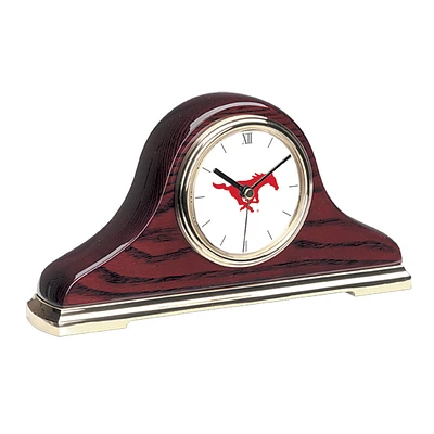 SMU Mustangs Primary Team Logo Mantle Clock