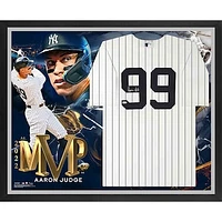 Aaron Judge New York Yankees 2022 AL MVP Autographed Framed White Nike Authentic Jersey Collage