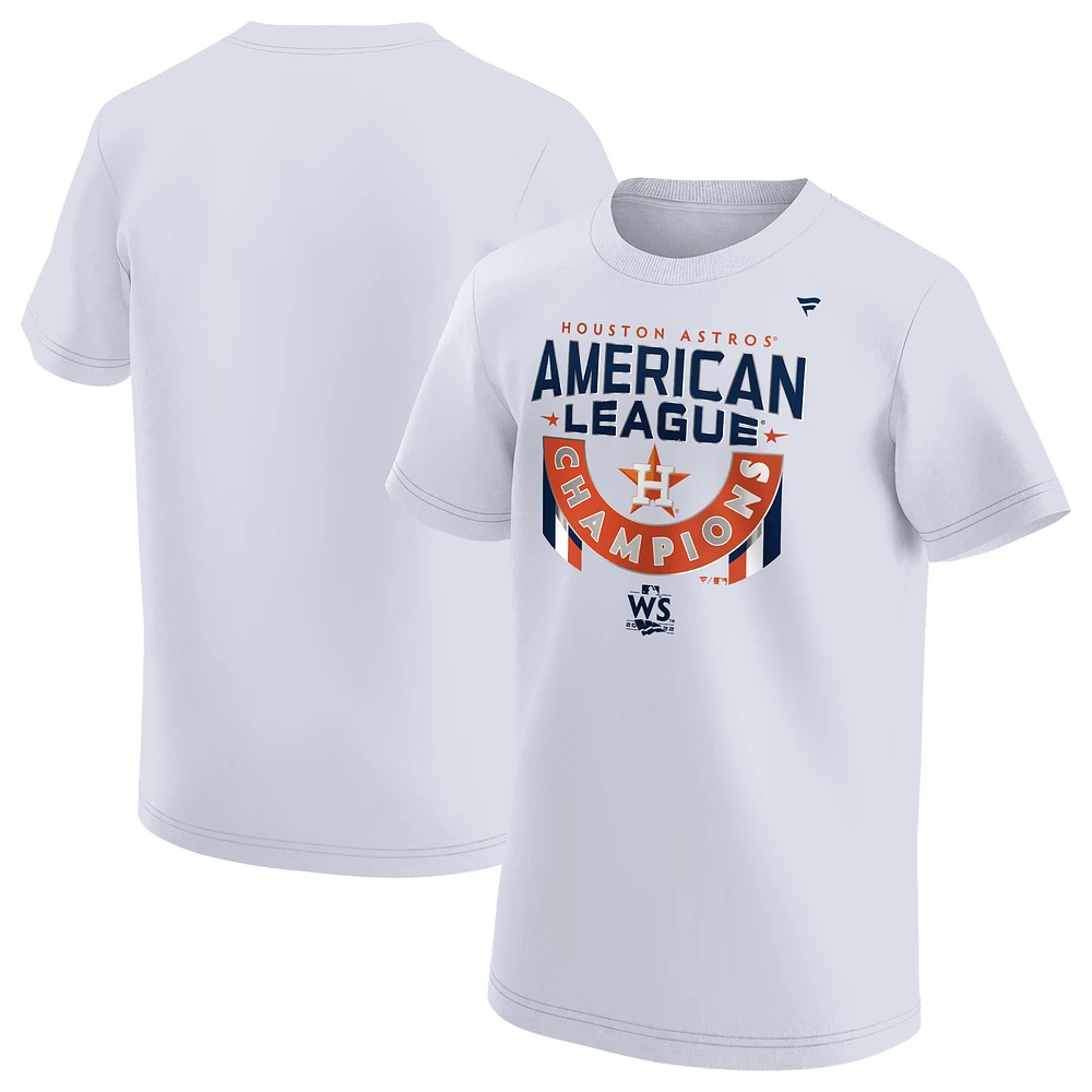 Youth Fanatics White Houston Astros 2022 American League Champions Locker Room T-Shirt
