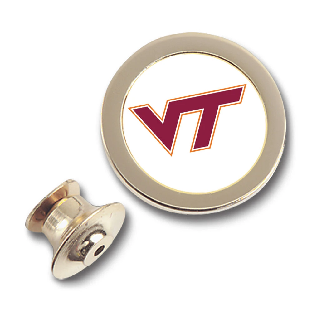 Gold Virginia Tech Hokies Team Logo Lapel Pin