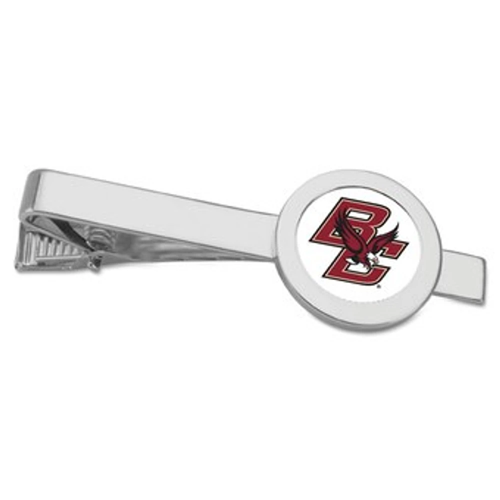 Silver Boston College Eagles Team Logo Tie Bar