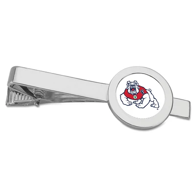 Silver Fresno State Bulldogs Team Logo Tie Bar
