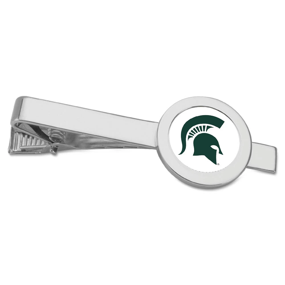 Silver Michigan State Spartans Team Logo Tie Bar