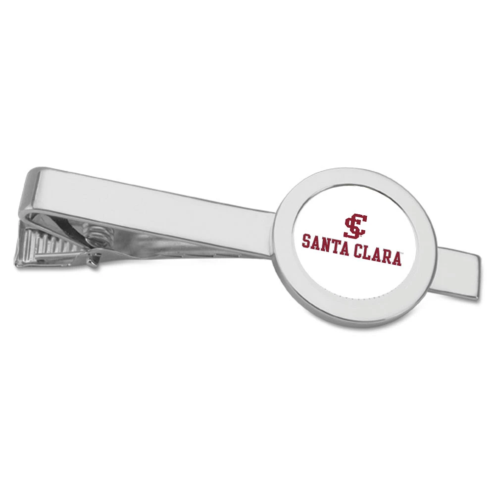 Silver Santa Clara Broncos Team Logo Tie Bar