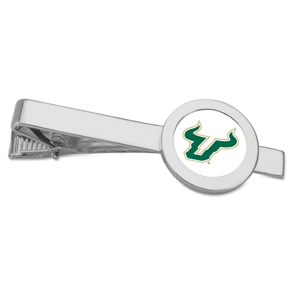 Silver South Florida Bulls Team Logo Tie Bar