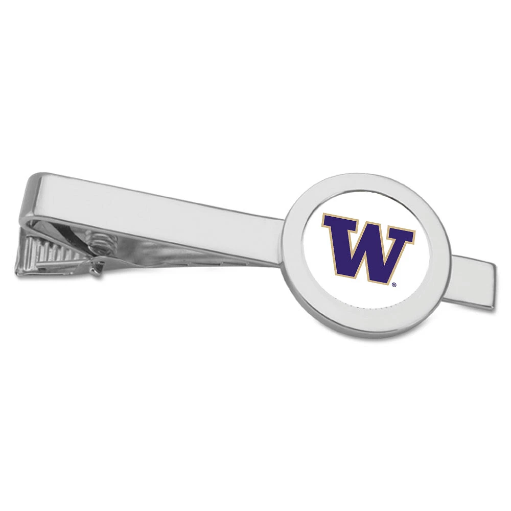 Silver Washington Huskies Team Logo Tie Bar
