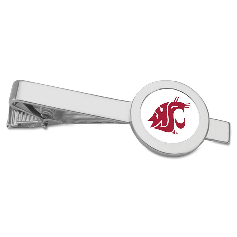 Silver Washington State Cougars Team Logo Tie Bar