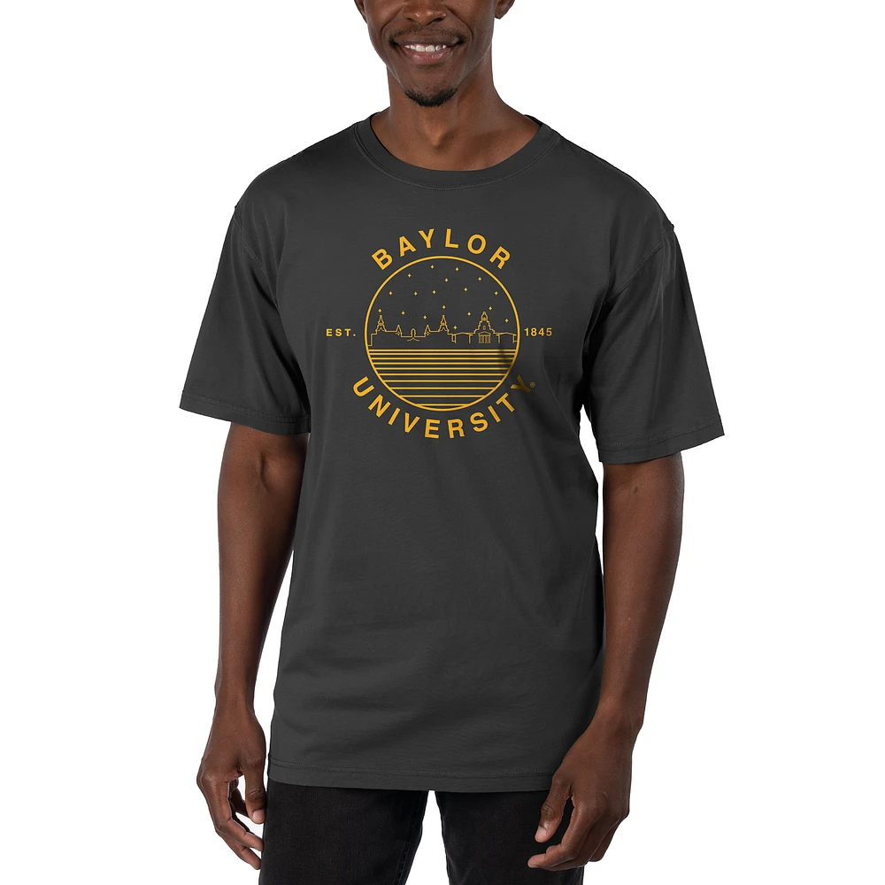 Men's Uscape Apparel Black Baylor Bears Garment Dyed T-Shirt
