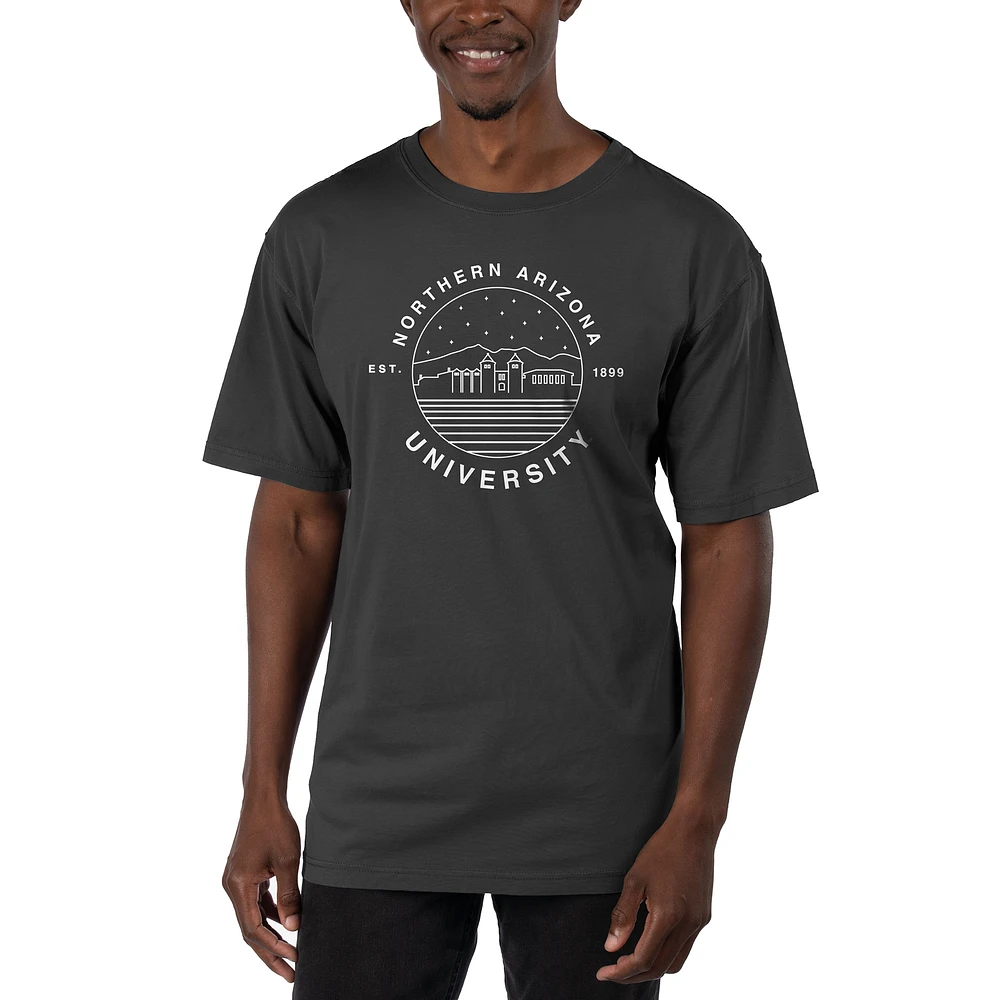 Men's Uscape Apparel Black Northern Arizona Lumberjacks Garment Dyed T-Shirt