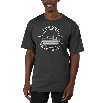 Men's Uscape Apparel Black Purdue Boilermakers Garment Dyed T-Shirt