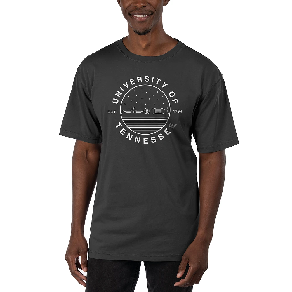 Men's Uscape Apparel Black Tennessee Volunteers Garment Dyed T-Shirt