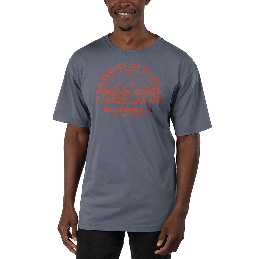 Men's Uscape Apparel Blue Florida Gators Garment Dyed T-Shirt