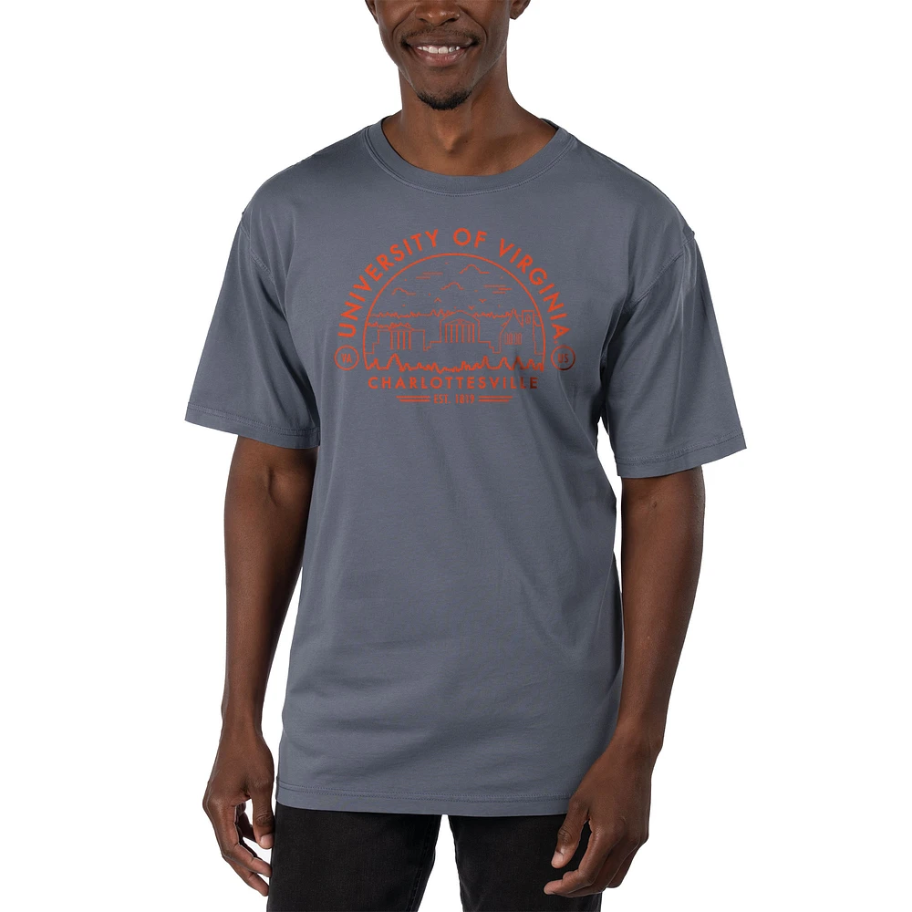 Men's Uscape Apparel Blue Virginia Cavaliers Garment Dyed T-Shirt