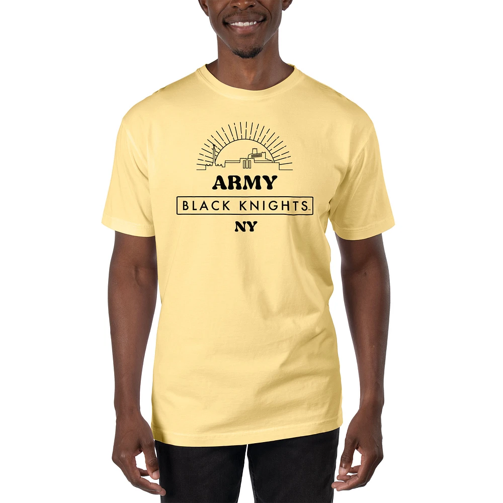 Men's Uscape Apparel Yellow Army Black Knights Garment Dyed T-Shirt