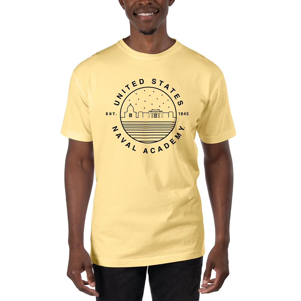 Men's Uscape Apparel Navy Midshipmen Garment Dyed T-Shirt