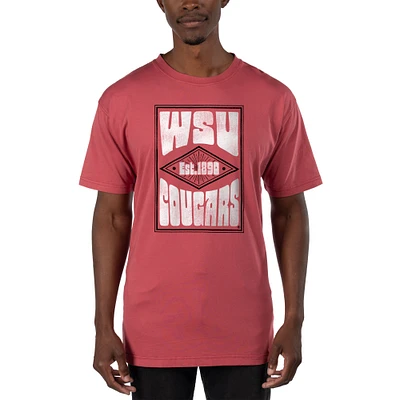 Men's Uscape Apparel Light Red Washington State Cougars Garment Dyed T-Shirt
