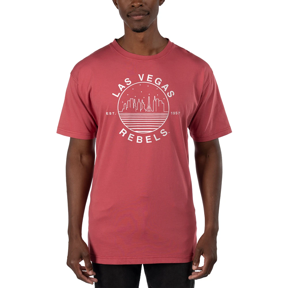 Men's Uscape Apparel Light Red UNLV Rebels Garment Dyed T-Shirt
