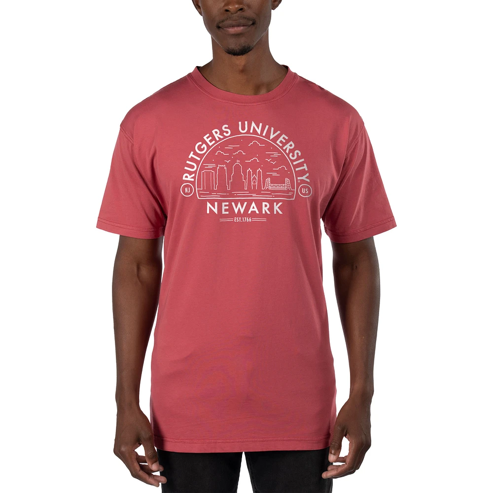 Men's Uscape Apparel Light Red Rutgers Scarlet Knights Garment Dyed T-Shirt
