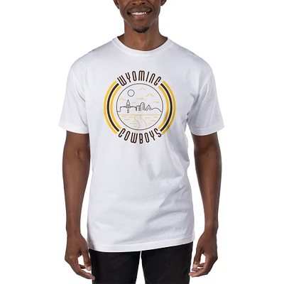 Men's Uscape Apparel White Wyoming Cowboys T-Shirt