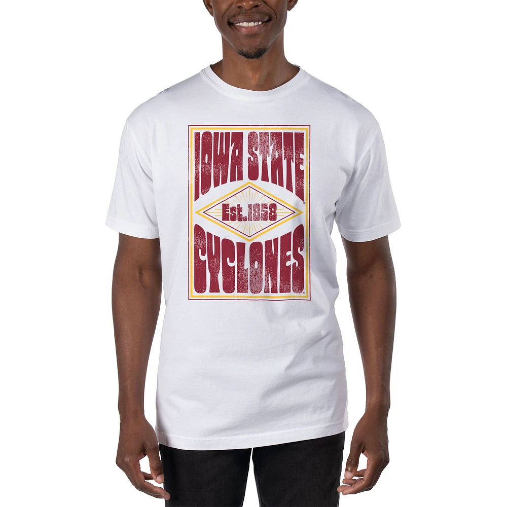 Men's Uscape Apparel White Iowa State Cyclones T-Shirt