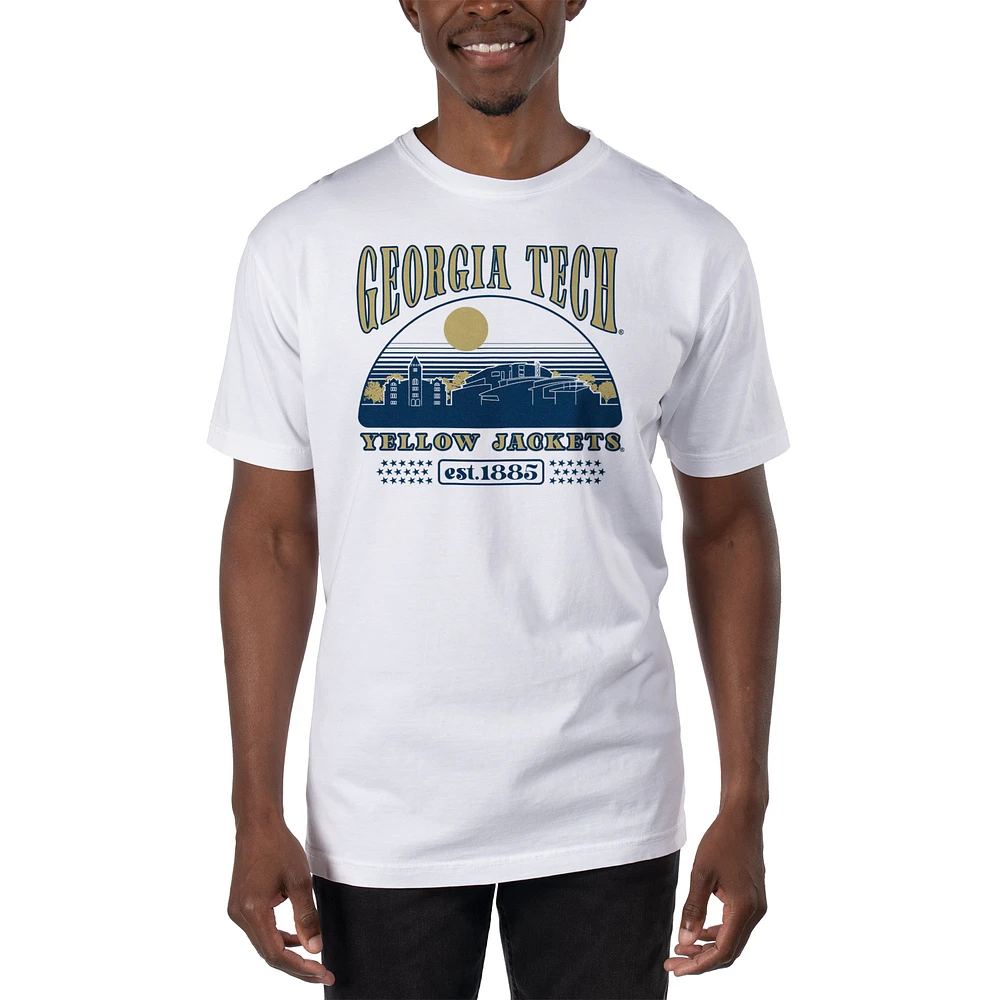 Men's Uscape Apparel White Georgia Tech Yellow Jackets T-Shirt