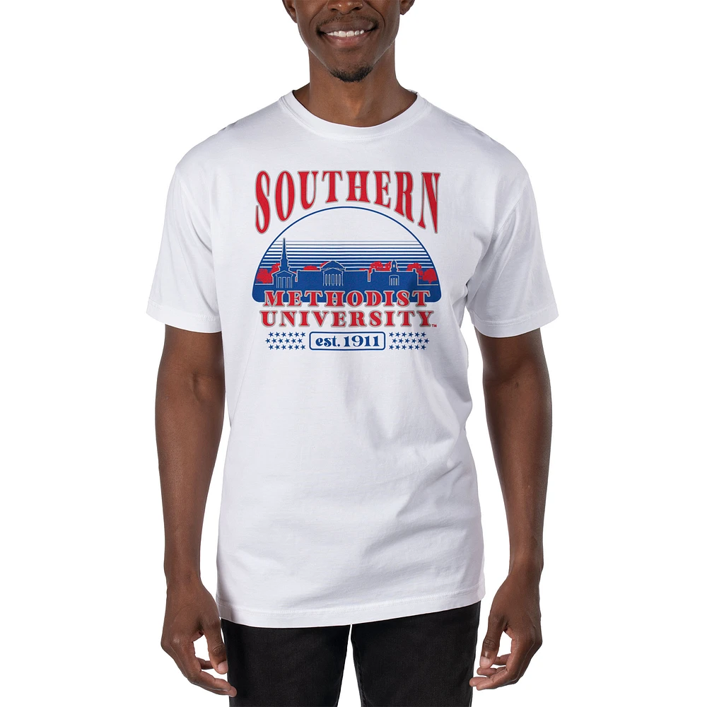 Men's Uscape Apparel White SMU Mustangs T-Shirt