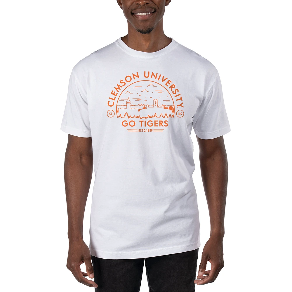 Men's Uscape Apparel White Clemson Tigers T-Shirt
