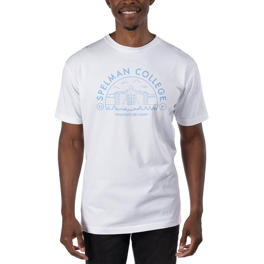 Men's Uscape Apparel White Spelman College Jaguars T-Shirt