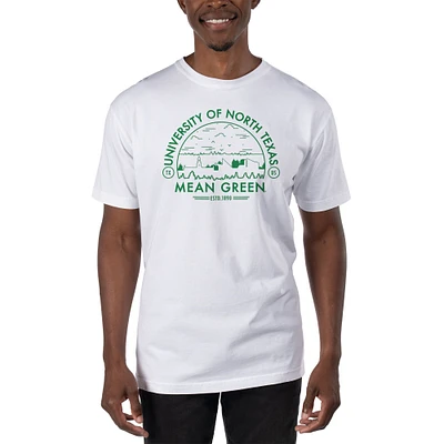 Men's Uscape Apparel White North Texas Mean Green T-Shirt