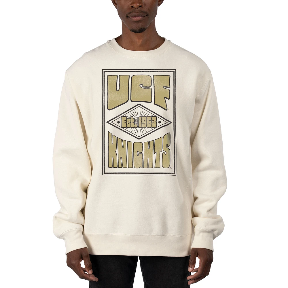 Men's Uscape Apparel Cream UCF Knights Premium Heavyweight Pullover Sweatshirt